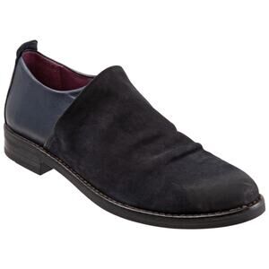 Bueno Women Slip On Loafers Passion Size US 11 EU 42 Navy Blue Leather